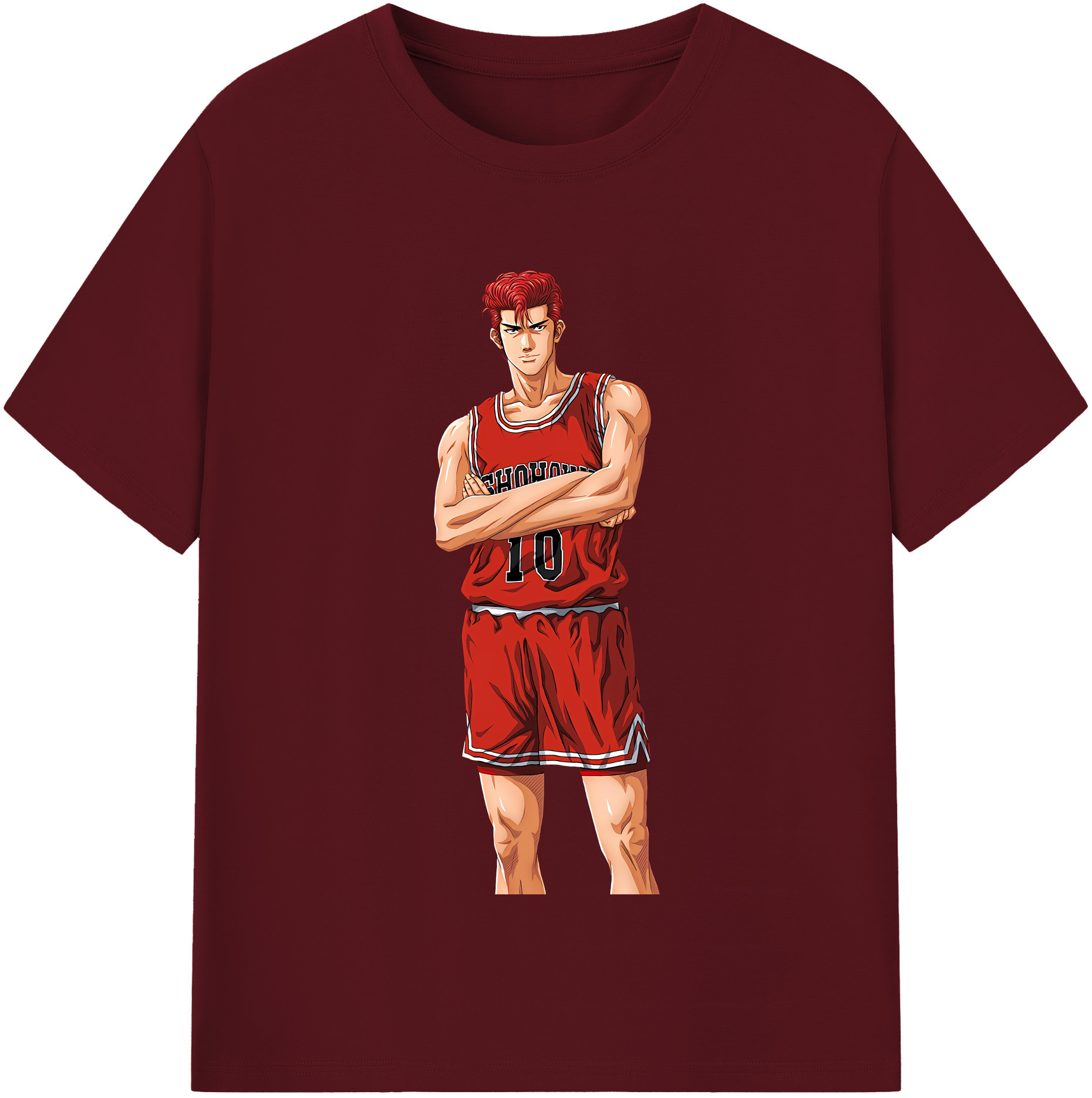 SLAM DUNK／スラムダンク 綿100％半袖Tシャツ（フロントプリント）